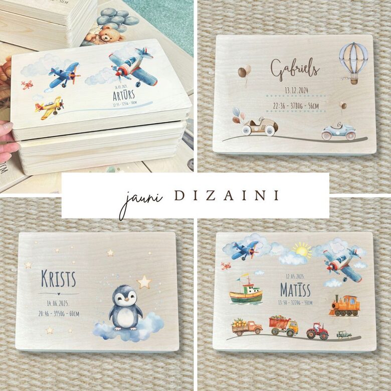 Personalisierte Holz-Erinnerungsboxen